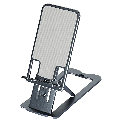 Ecesiaスマホスタンド ホルダー 携帯スタンド 卓上スタンド 角度調整可能 折り畳み式 アルミ製 金属 持ち運びやすい 滑り止め付き 軽量