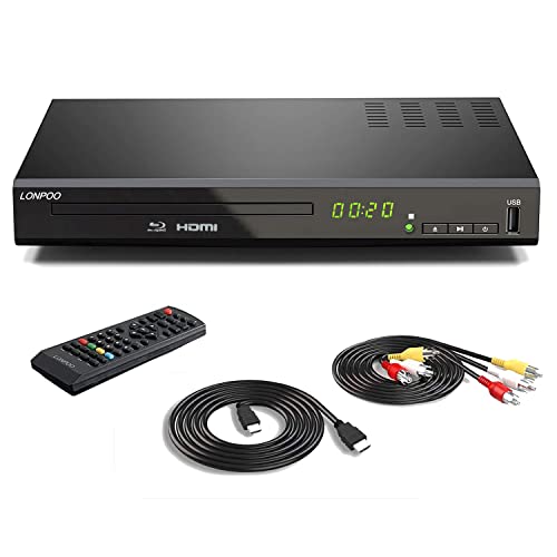 DVD ブルーレイプレーヤー フルHD1080p DVDプレーヤー CPRM再生可能 HDMI/同軸/AV出力 高速起動 PAL/NTSC対応 USB/外付けHDD対応 Blu-ray
