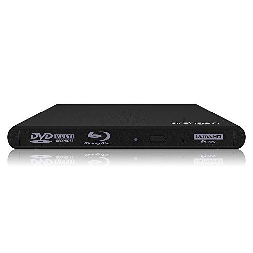 Archgon USB 3.1外付けCD/DVD/Blu-ray/UHDドライブUltra HD 4K コンテンツUHD BD 再生対応 ブルーレイ ドライブ アルミ製筐体 ポータブル