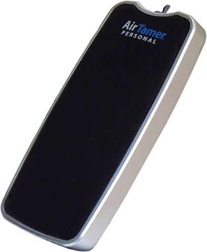タバコの煙・花粉対策に USB 携帯用 首掛け式 空気清浄機 イオン発生器 エアー テイマー Ｚ ATMR-3-BL ブラック 皮ケース付属