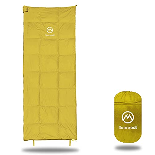 Moonrock 寝袋 ダウン シュラフ 封筒型 超コンパクト 軽量 連結可能 防災 最低使用温度 5℃ (コヨーテ)